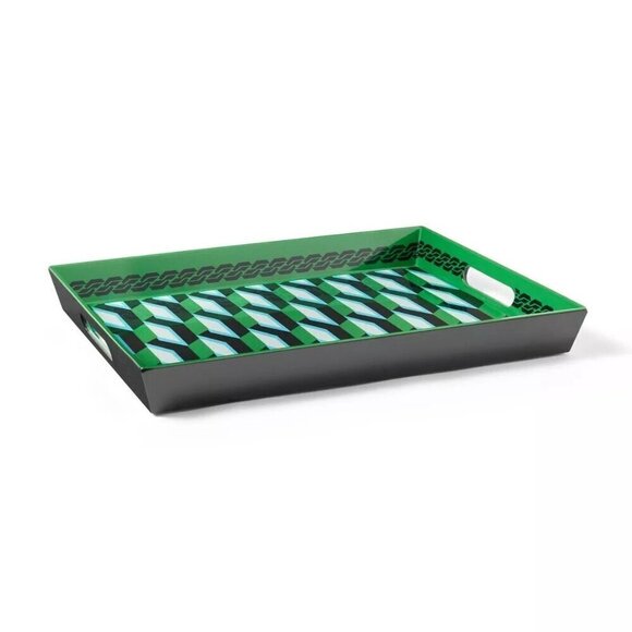 DVF for Target Arrow Geo Green Melamine Rectangle Serving Tray - Picture 2 of 4